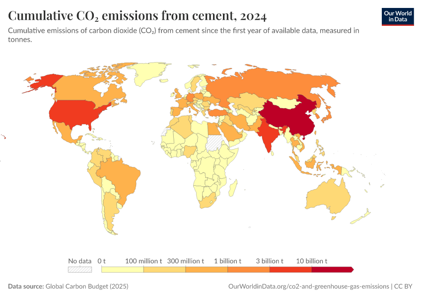 A thumbnail of the "Cumulative CO₂ emissions from cement" chart