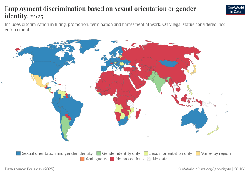 A thumbnail of the "Employment discrimination based on sexual orientation or gender identity" chart