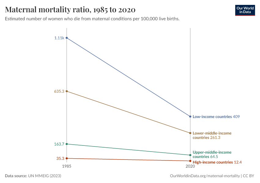 A thumbnail of the "Maternal mortality ratio" chart